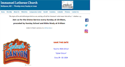 Desktop Screenshot of immanuellutheran.org